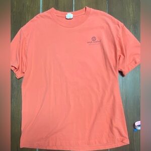 Simply Southern Women’s Coral Crew Tee with Chest Logo